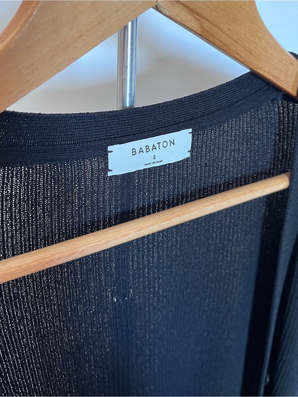 Babaton Black Open-Front Lightweight Cardigan - Picture 7 of 8